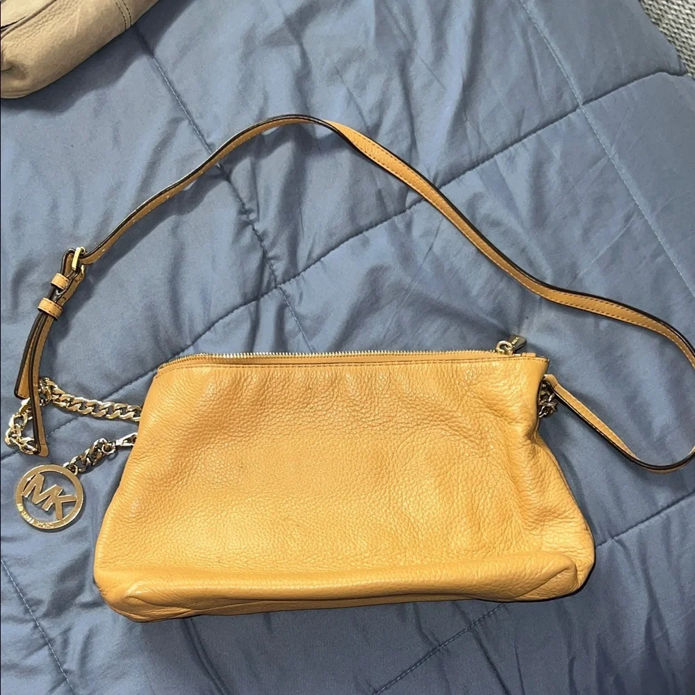 Michael Kors Mustard Leather Crossbody Bag